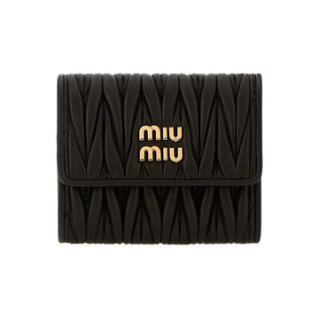 MIU MIU Padded Geldbörse mit Logo in Schwarz 159537535 [P]