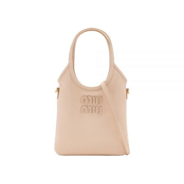 MIU MIU Ivy Lederhandtasche mit Logo-Stickerei in Powderpink 5BA281 2IEO F0236 159537556 [P]