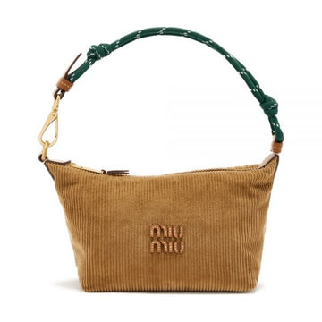 MIU MIU コーデュロイ刺繍ポーチショルダーバッグ 159537558 [P]