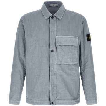 STONE ISLAND Organic-Look Nylon Panama-TC Pocket Detail Comfort Fit Overshirt 156481599 [P]