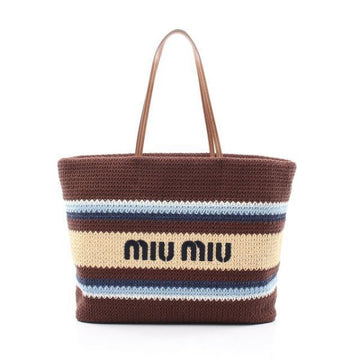 MIU MIU 26SS Raphia Effekt Woven Tote Bag 159537905 [P]