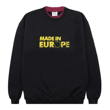 VETEMENTS UA52TR670B 1601 ブラック/ボルドー ダブルネック スウェットシャツ 145222300 [P]