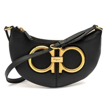 Salvatore Ferragamo Maxi Gancio Shoulder Bag 21-2936 NERO 759922 47385594 [P]