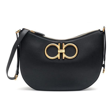 Salvatore Ferragamo Maxi Gancini Hobo Bag 21-2886 Black 759155 47385578 [P]