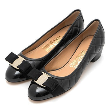 SALVATORE FERRAGAMO キルティングパンプス VARAQ-3CM NERO 672114 62851924 [P]