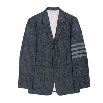 Thom Browne Doni Goal Tweed 4-Bar Straight Fit Sports Coat 65322049 [P]