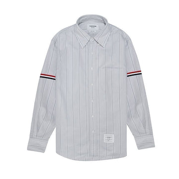 Thom Browne Stripe Oxford Arm Band Straight Fit Shirt 67046903 [P]
