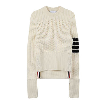 Thom Browne 4-Bar Pointelle Knit Pullover for Women 80572817 [P]