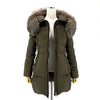 PRADA Lina Nylon Triangellogo Fox Fur Damen Langjacke 159539890 [P]