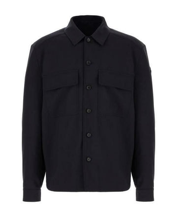 Moncler Wool Gabardine Long Sleeve Shirt 2F00003 597FV 77D 143276784 [P]