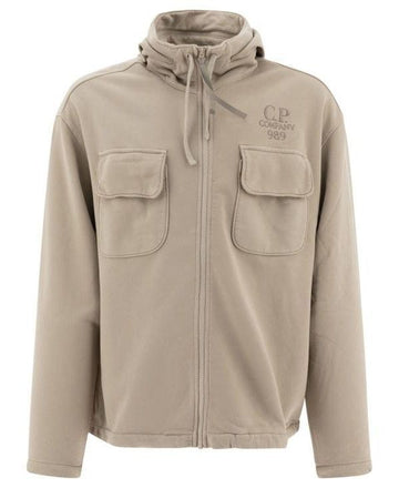 CP Company Brushed Emerized Diagonal Fleece Hoodie 152204386 [P]