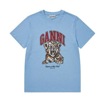 GANNI Damen T-Shirt mit kurzem Arm T4007 745 157204125 [P]