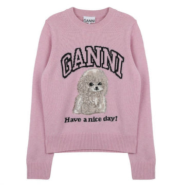 Ganni Pink Poodle Jumper Knit 143014310 [P]