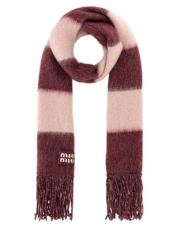 Miu Miu Fringe Wool Scarf 152206302 [P]