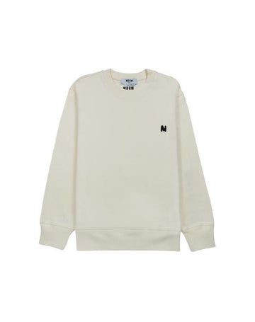 MSGM Wave Logo Embroidered Jersey Sweatshirt 3940MM123 257795 02 152204990 [P]