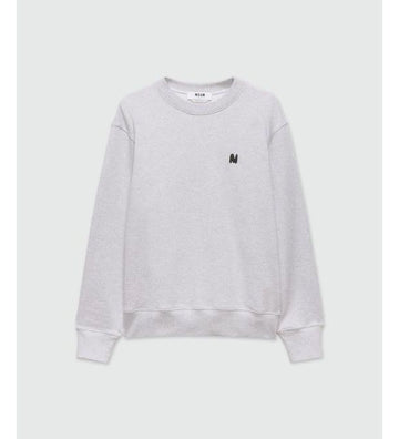 MSGM The M Wave Logo Embroidered Jersey Sweatshirt 152204968 [P]