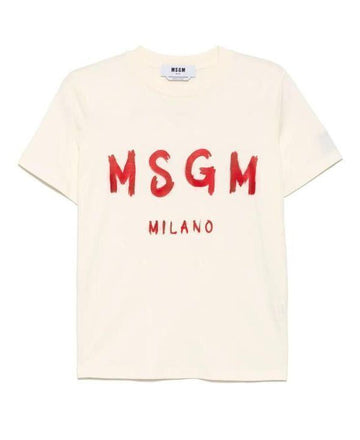 MSGM T-Shirt mit gebürstetem Logo-Detail 3841MDM510 257002 02 152204919 [P]