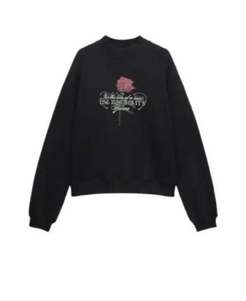 MSGM Quilted Rhinestone Logo Jersey Sweatshirt 152204912 [P]
