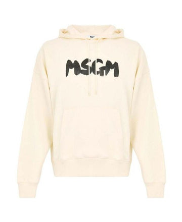 MSGM Bürstenstrich-Logo-Jersey-Hoodie 152204898 [P]