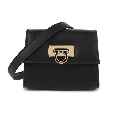 Salvatore Ferragamo Logo Mini Shoulder Bag 22-0617 NERO 770404 92397016 [P]