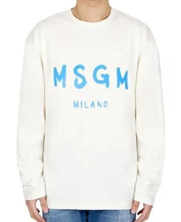 MSGM ブラッシュドロゴ長袖Tシャツ 3640MM511 247002 02 152204753 [P]
