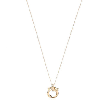 Salvatore Ferragamo Gancini Small Gold Necklace 76-0551 GOLD 751631 73814461 [P]