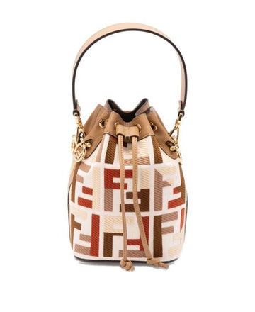 FENDI ミニ MON TRESOR キャンバス RICAMO FF ジャカード 152204589 [P]