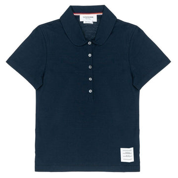 Thom Browne Cotton Crepe Jersey Round Collar Polo 59652879 [P]