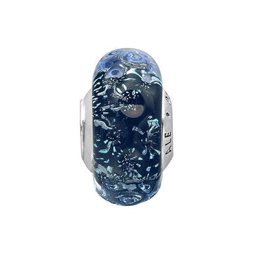 Pandora Wavy Dark Blue Glass Ocean Murano Silver Charm 798938C00 40034424 [P]