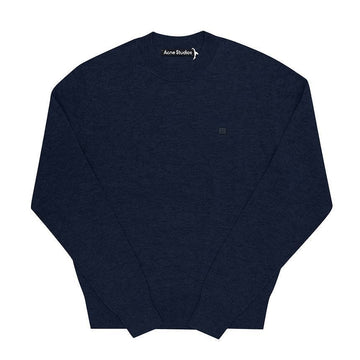 ACNE STUDIOS ニット C60101 NAVY MELANGE フェイスロゴ メンズニット レディースニット C60101 131388508 [P]
