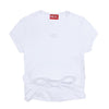 DIESEL カットアウトオーバルDロゴタブタイ女性半袖Tシャツ 157153175 [P]