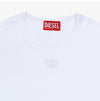 DIESEL カットアウトオーバルDロゴタブタイ女性半袖Tシャツ 157153175 [P]