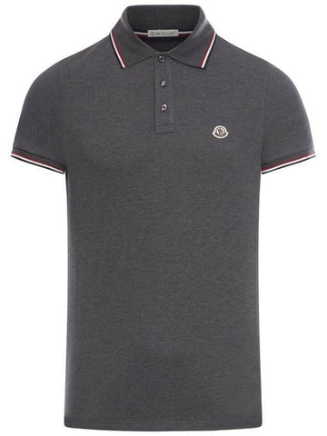 MONCLER Piqué Polo-Shirt mit 3-farbigem Besatz 8A70300 84556 989 135426169 [P]