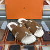 HERMES シェアリングサンダルスリッパ ブラウン 231920 159541603 [P]