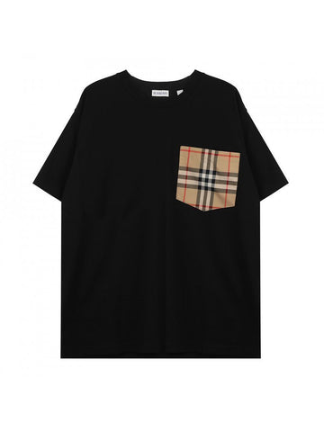 BURBERRY Karierter Baumwoll-T-Shirt mit Tasche 8103970 151055392 [P]