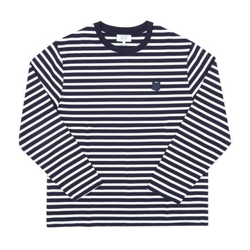 Maison Kitsune Bold Fox Head Patch Stripe Long Sleeve T-Shirt 155989146 [P]