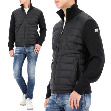 Moncler Logo Patch Down Wool Cardigan Jacket 159542293 [P]