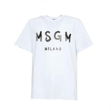 MSGM ブロッシュドロゴ半袖Tシャツ 2000MM510 200002 01 151062213 [P]