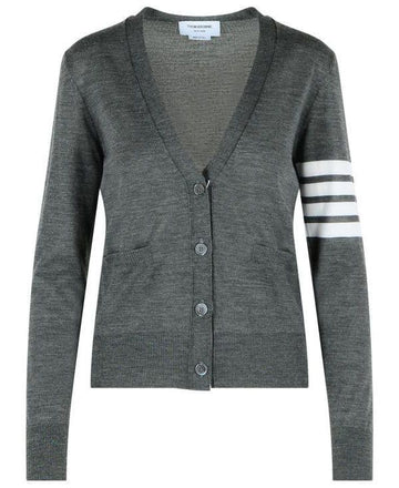 Thom Browne Fine Merino Wool 4-Bar Relaxed Fit Cardigan 151102171 [P]