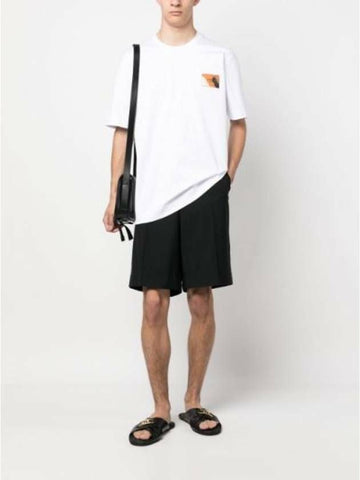 Fendi Logo Label Patch Short Sleeve T-Shirt 133016386 [P]
