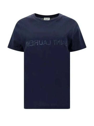 SAINT LAURENT Umgekehrtes Logo T-Shirt 663278 Y37AW 4145 133033024 [P]