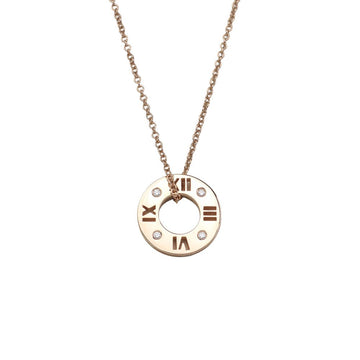 Tiffany & Co Rose Gold 4P Diamond Atlas Pendant Necklace 37580 159543391 [P]