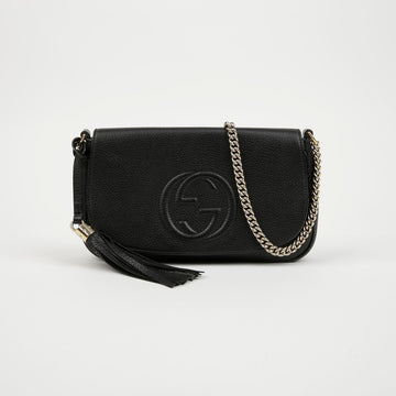 GUCCI Kette Quaste Crossbody Bag Schwarz 159096170 [P]