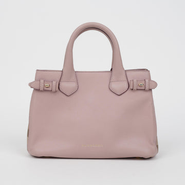 BURBERRY Klein Pink Leder Banner Tote Schultertasche 3997053 159297029 [P]