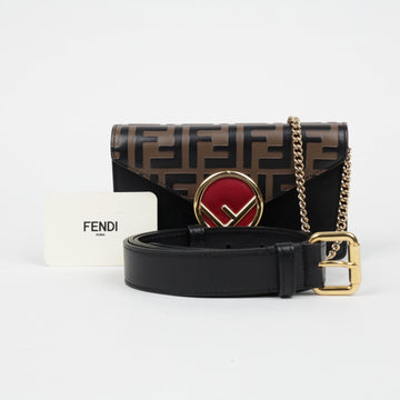 FENDI Multi Leder Logo Ketten Schulter- und Gürteltasche 159348185 [P]