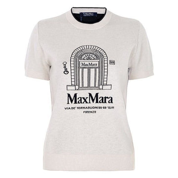 MAXMARA Ecru Euphoria Woll Kurzarmstrick SMMEUFORIA 020 156722115 [P]
