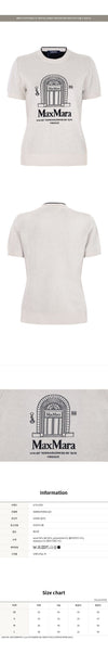 MAXMARA Ecru Euphoria Woll Kurzarmstrick SMMEUFORIA 020 156722115 [P]