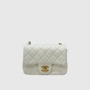 CHANEL Petit Sac in Vintage Gold mit weißen Details AS1786 159546338 [P]