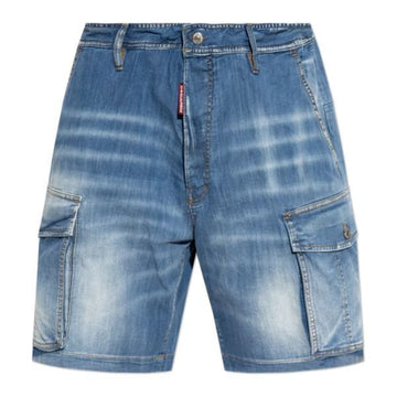 DSQUARED2 26SS Blaue Cargo Denim Shorts 156856446 [P]