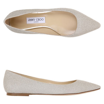 Jimmy Choo 25SS ROMYFLATDGZ PLATINUMICE Wedding Shoes Flat Shoes 138878402 [P]
